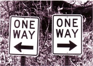 One way both ways sign